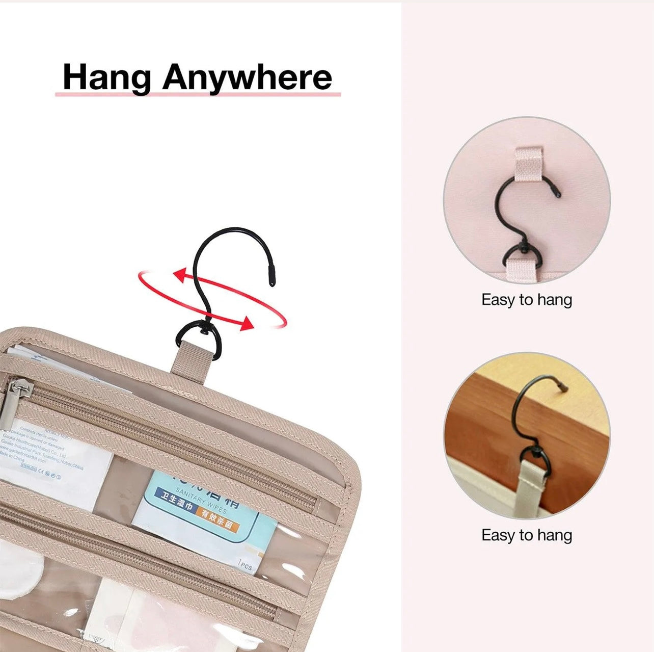The Space Saver Pro Hanging Toiletry Bag