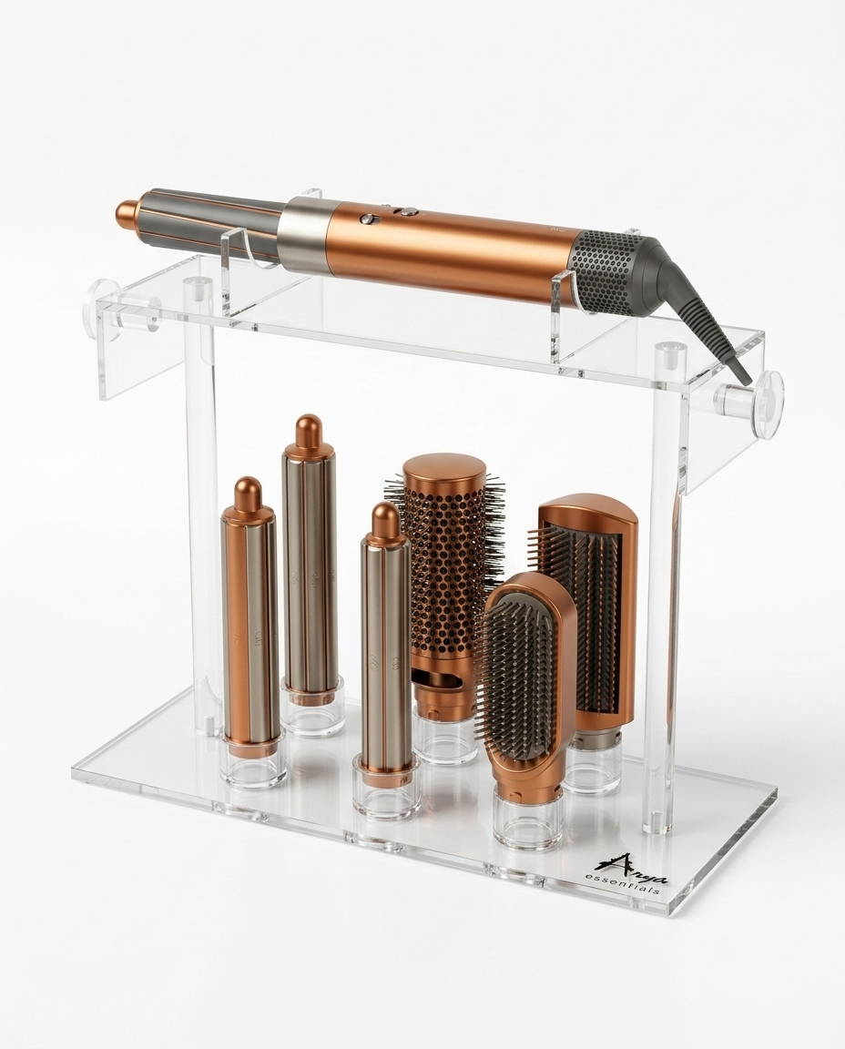Arya Acrylic Styler Stand - with styler set up