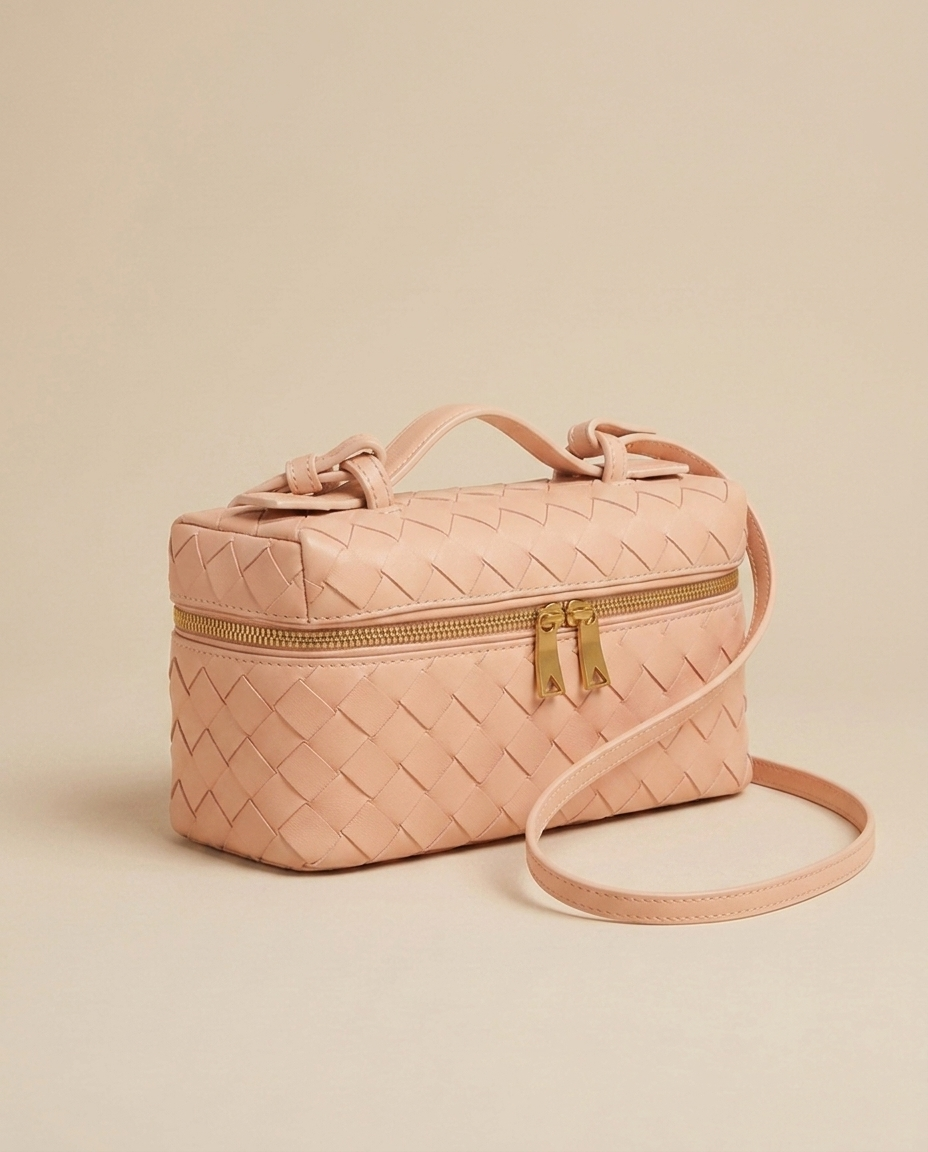 Leather Woven Handbag alternate angle