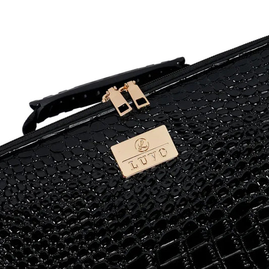 Crocodile Cosmetic Case Onyx Black