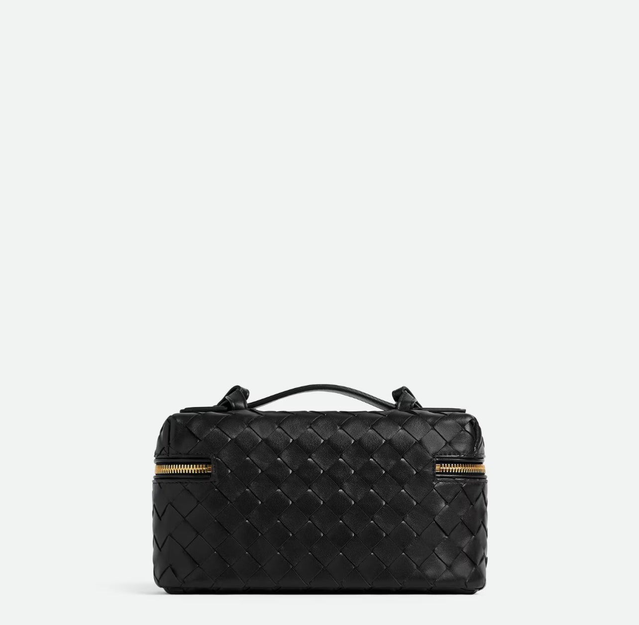 Leather woven handbag