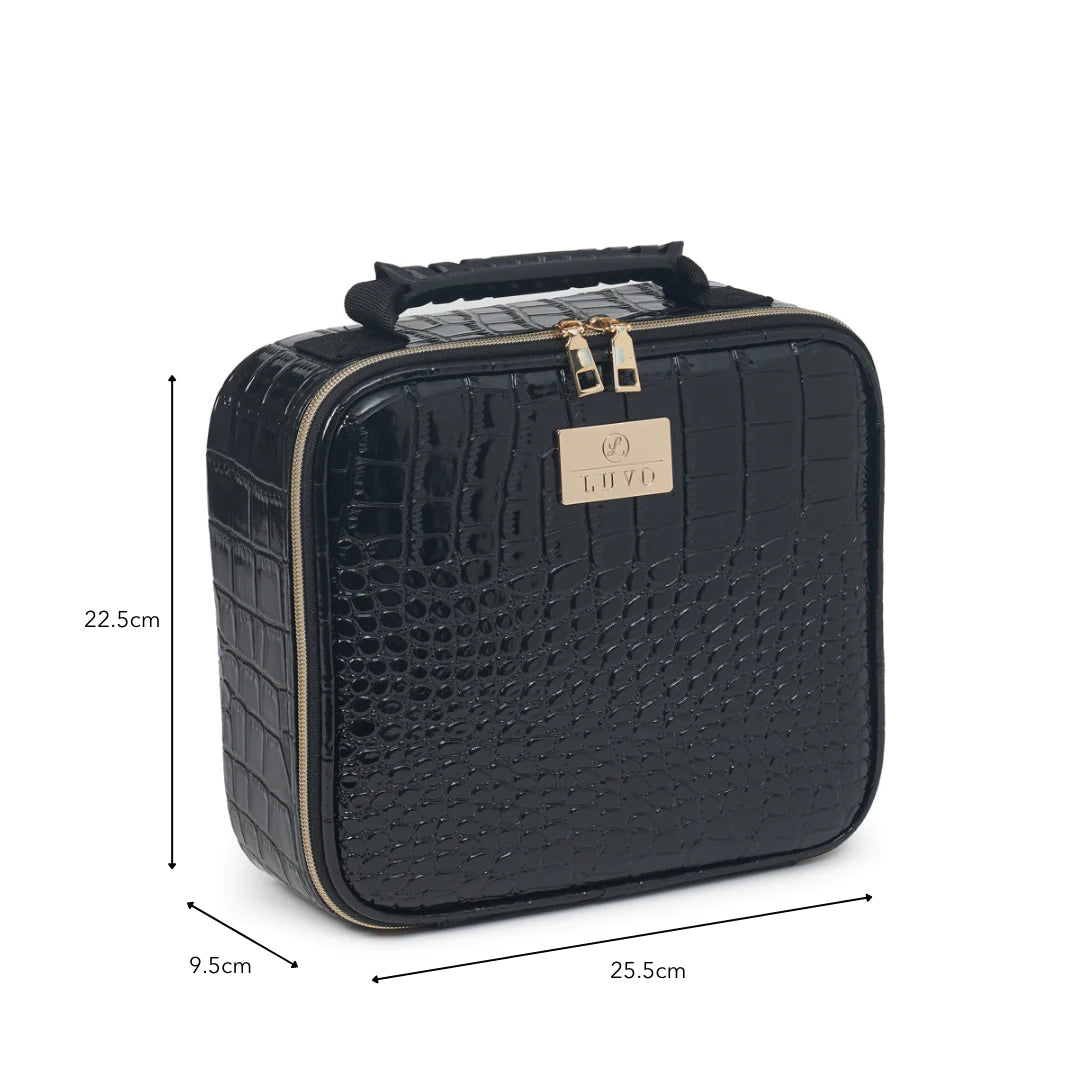 Crocodile Cosmetic Case Onyx Black