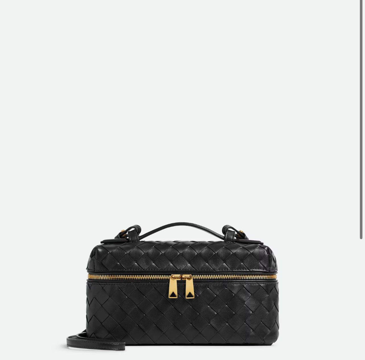 Leather woven handbag