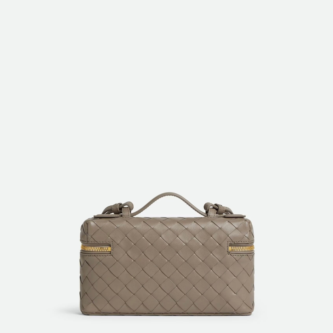 Leather woven handbag