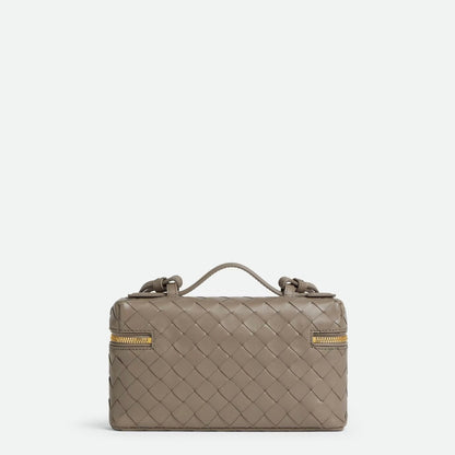 Leather woven handbag