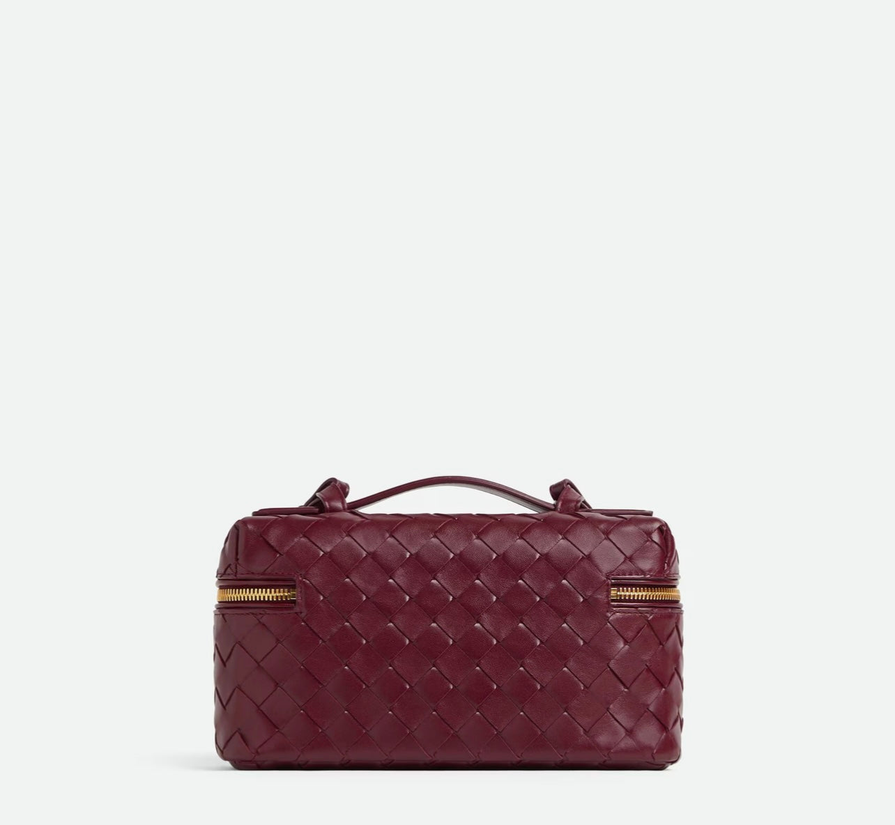 Leather woven handbag