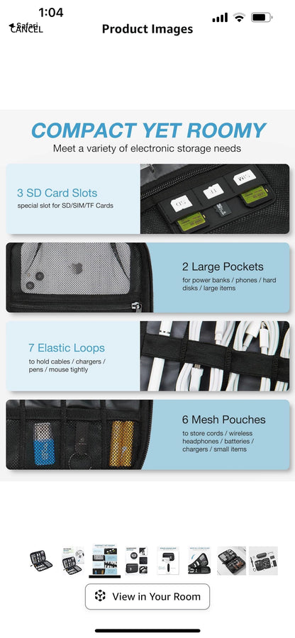 Electronic Organizer Travel Case