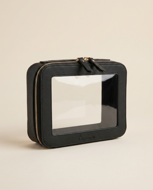 Transparent Travel Makeup Organizer studio photo