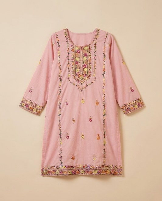 Rang-e-Sheesh Kurta studio flat lay